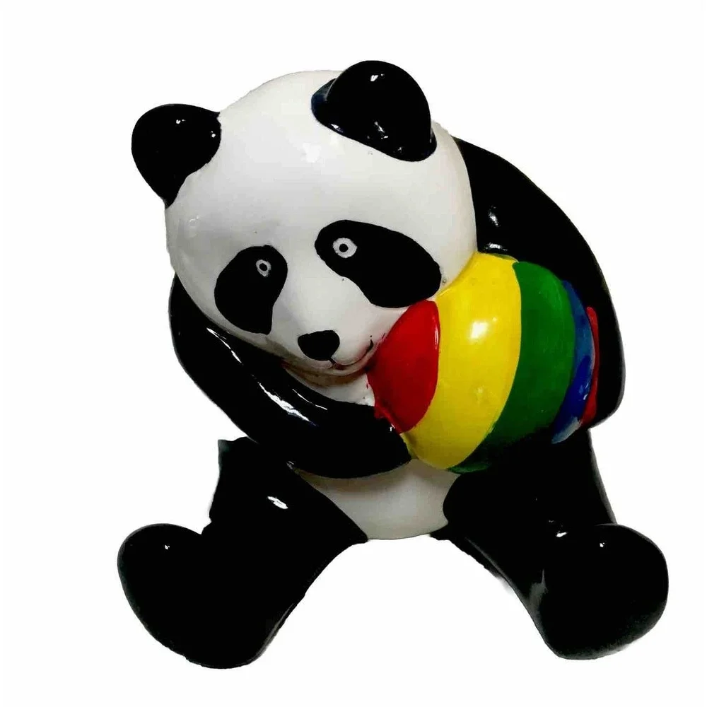 Vintage Omnibus‎ Kids Room Panda Wall Clothes Hanger Decor